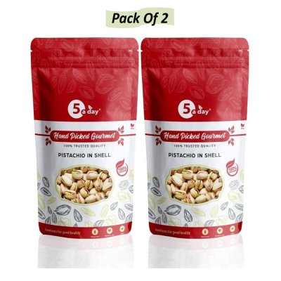 Pistachios In Shell (Roasted & Salted), 500 GMS (250 GMS X 2)