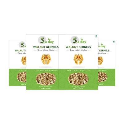 Walnut Kernels (Snow White Halves), 1 KG (250 GMS X 4)