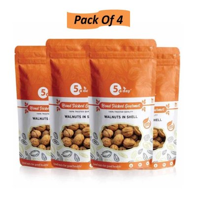 Walnut In Shell (Whole), Regular 2 KG (500 GMS X 4)