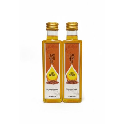 Cold Press Flax Seed Oil, 200 ML Or 3.3 fl.Oz ( 100 ML X 2)