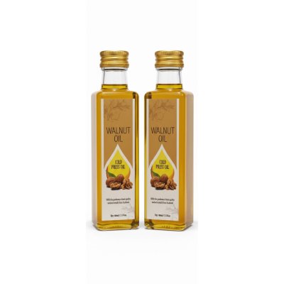 Cold Press Walnut Oil, 200 ML Or 3.3 fl.Oz (100 ML X 2)