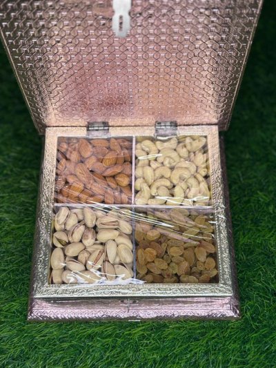 Elegant Hard Wood Designer Diwali Dry Fruit Gift Box GBW-003 (Brand- 5aDay)