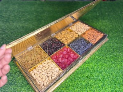 Elegant Hard Wood Designer Diwali Dry Fruit Gift Box GBW-006 (Brand- 5aDay)