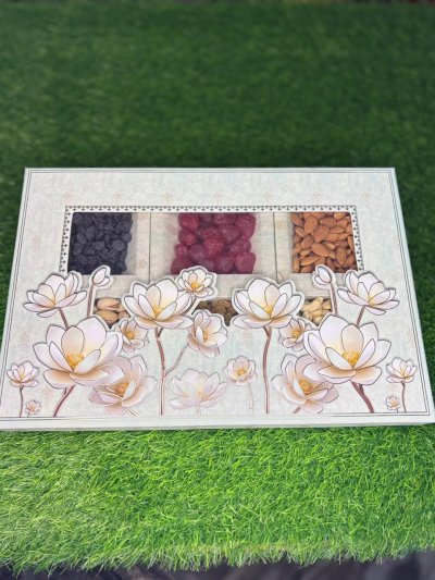Elegant Hard Cardboard Designer Diwali Dry Fruit Gift Box GBC-004 (Brand- 5aDay)